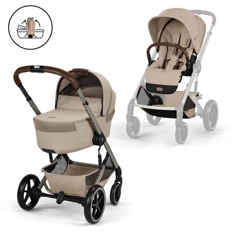 Cybex New Balios S Lux babakocsi + összecsukható mózeskosár
